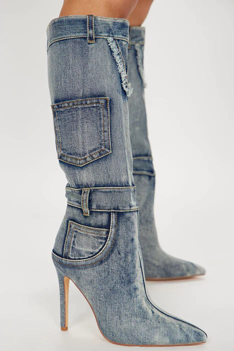 Scarlet Denim Boots