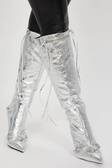 Bella Boots-Silver