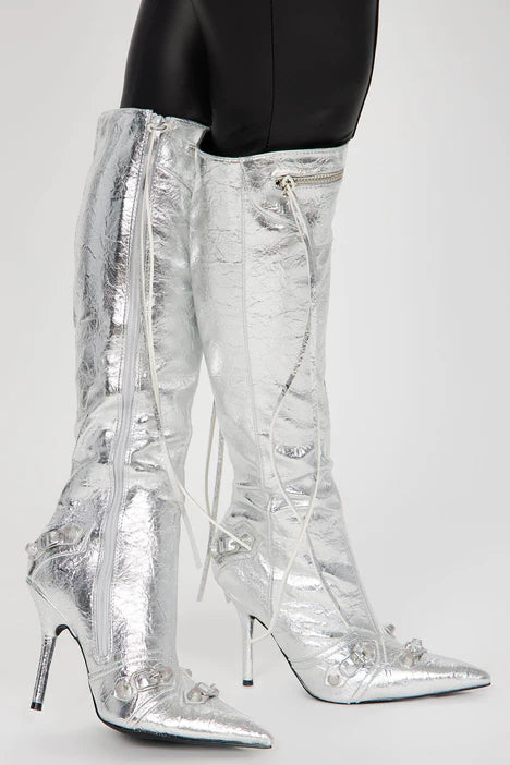 Bella Boots-Silver