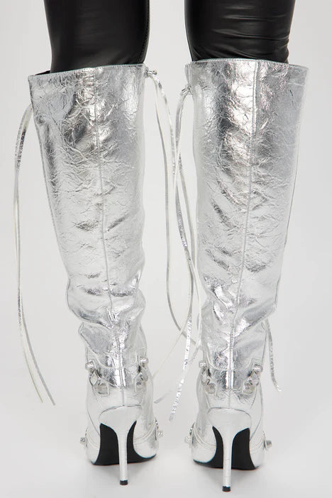 Bella Boots-Silver