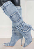 Scarlet Denim Boots