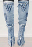 Scarlet Denim Boots