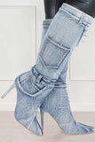 Scarlet Denim Boots