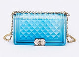 Diamond Clear Jelly Purse-Blue
