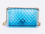 Diamond Clear Jelly Purse-Blue
