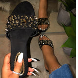 Carly Black Spiked Sandals