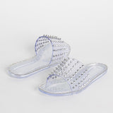 Josie Clear Spiked Sandals - Atlanta Shoe Studio