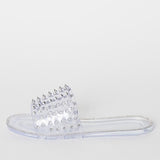 Josie Clear Spiked Sandals - Atlanta Shoe Studio