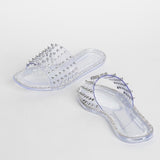 Josie Clear Spiked Sandals - Atlanta Shoe Studio