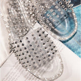 Josie Clear Spiked Sandals - Atlanta Shoe Studio