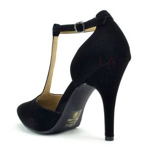 Black T Strap Heels - Atlanta Shoe Studio