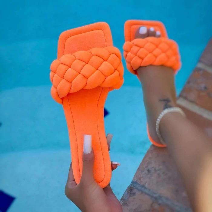 Monique Sandals- Neon Orange