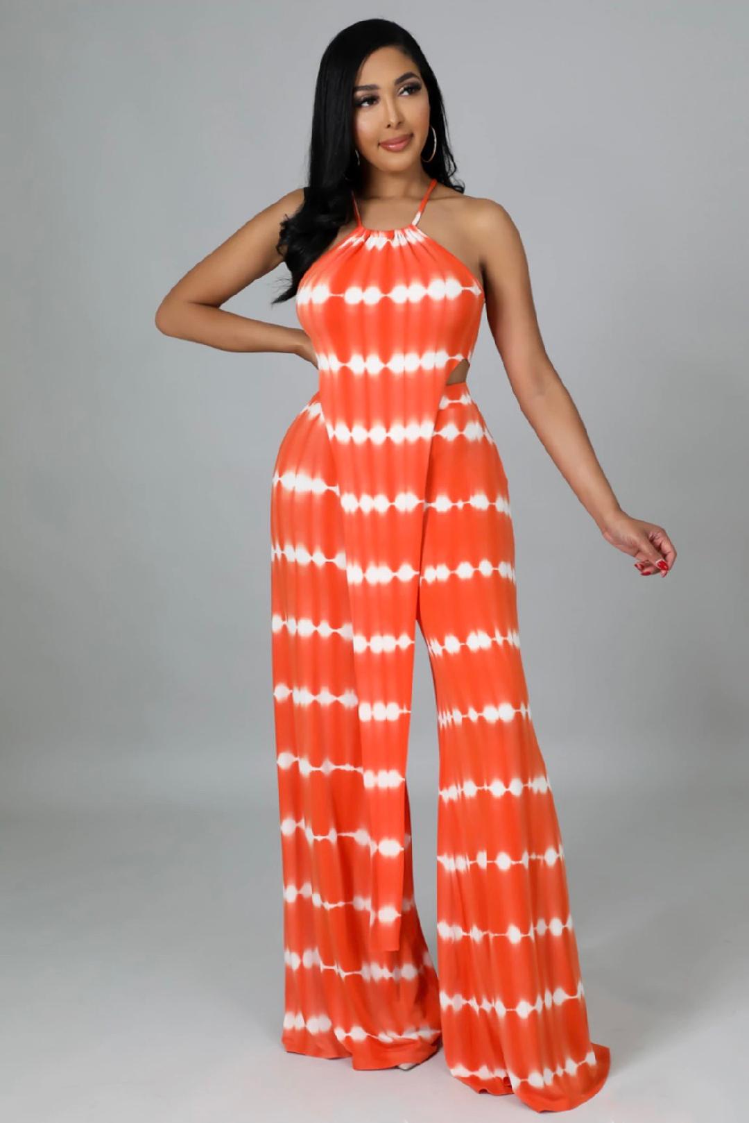 Yours Endlessly Pant Set - Orange