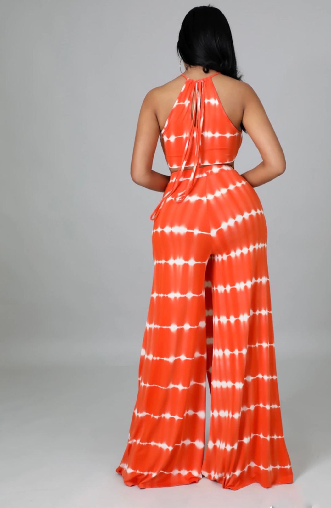 Yours Endlessly Pant Set - Orange
