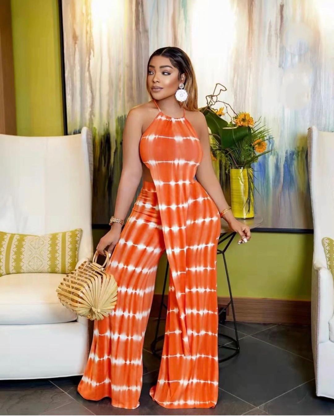 Yours Endlessly Pant Set - Orange