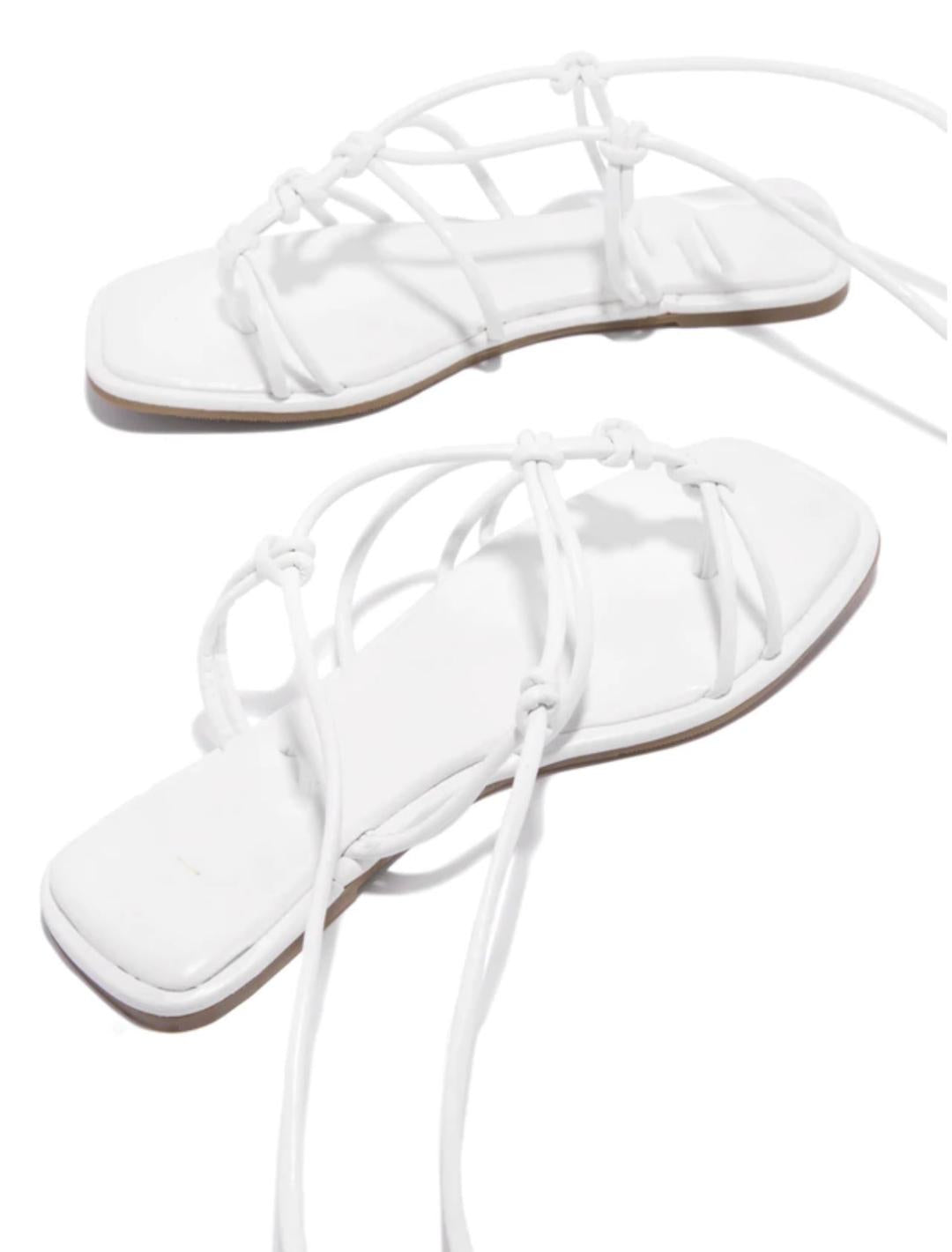 Nakia Sandals- White