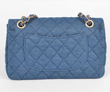 Denim Shoulder Bag- Medium Blue