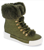 Robin Sneaker Booties- Olive