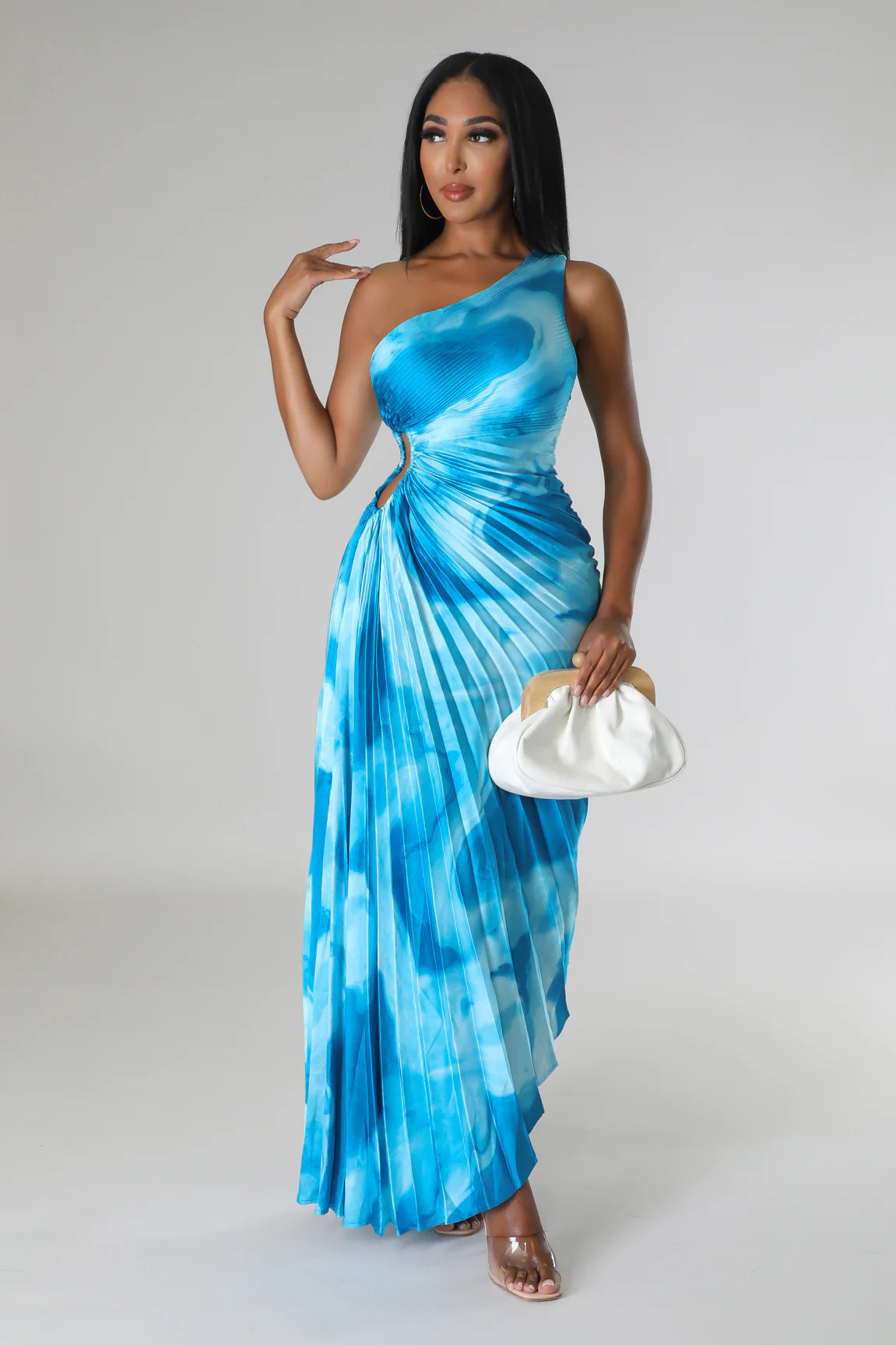 Oasis one top shoulder maxi dress