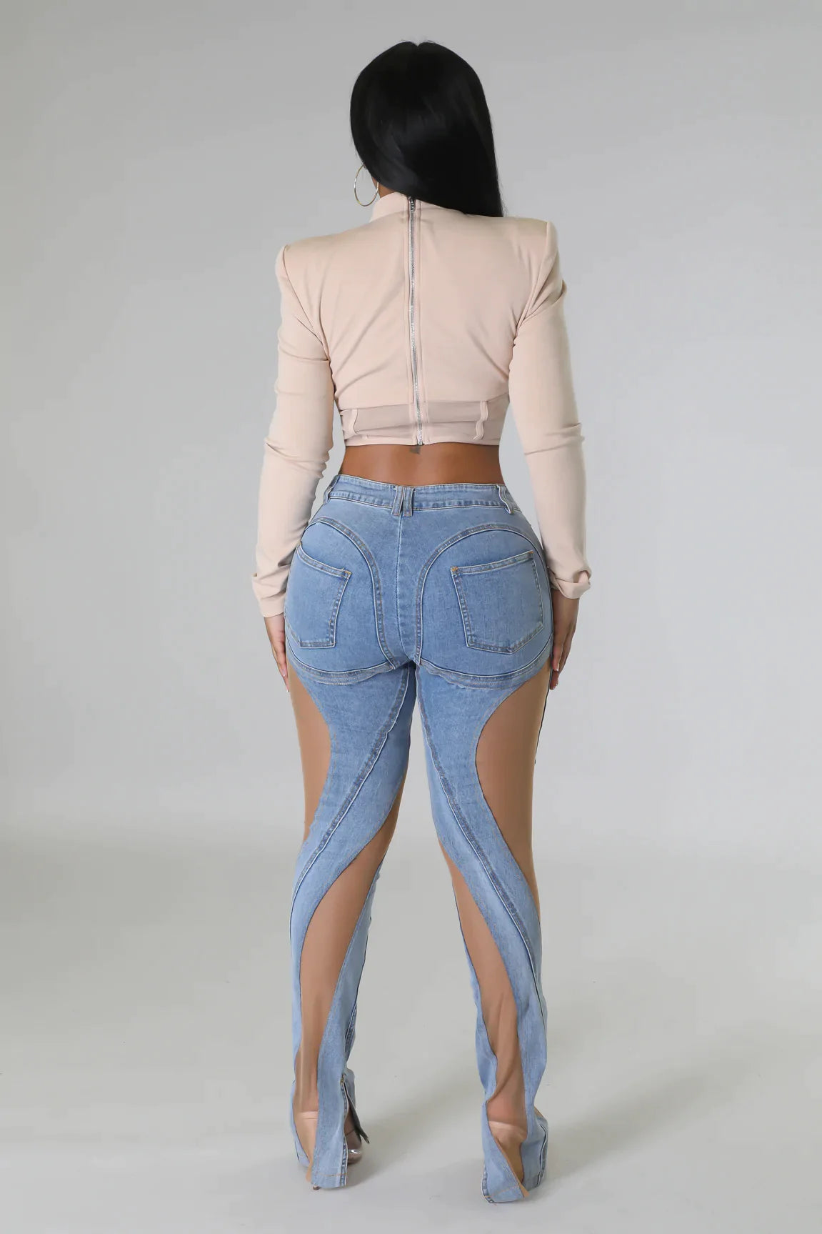 Michelle Sheer Accent Jeans