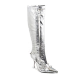Bella Boots-Silver