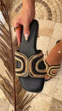 Ivy Slip On Sandals -Black