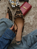 Ashlyn Pointed Toe Flats - Leopard