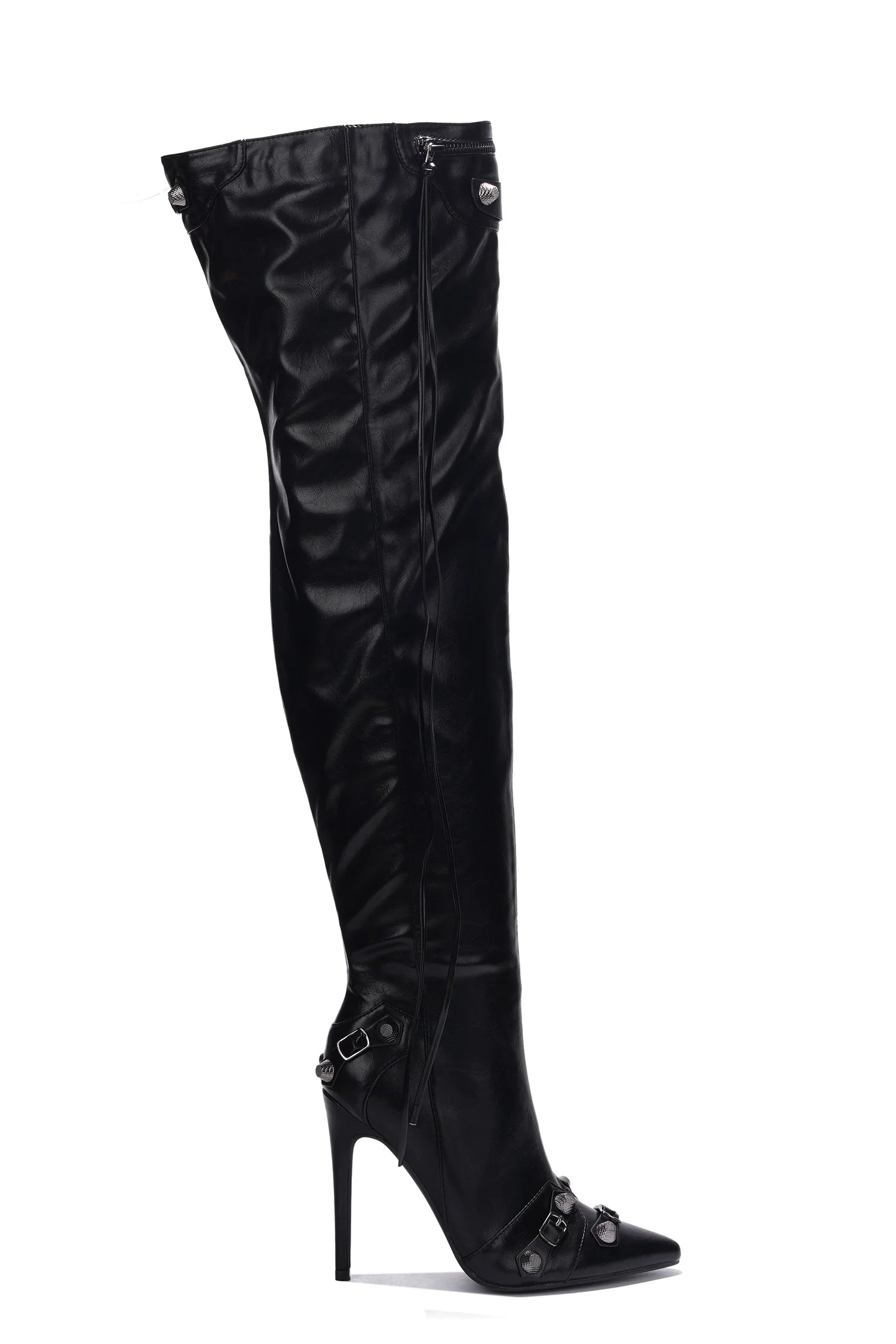Paola Over The Knee Boots-Black