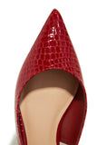 Ashlyn Pointed Toe Flats-Cherry Croc