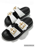 Sunset in Cabo Chunky Slip On Sandals