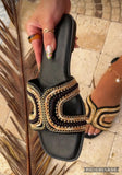Ivy Slip On Sandals -Black
