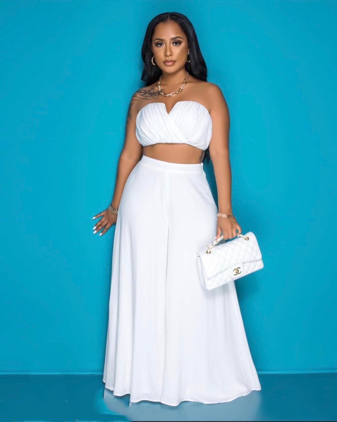 Luxe Resort Pants Set Small / Off White Luxe Resort Pants Set Small / Off White