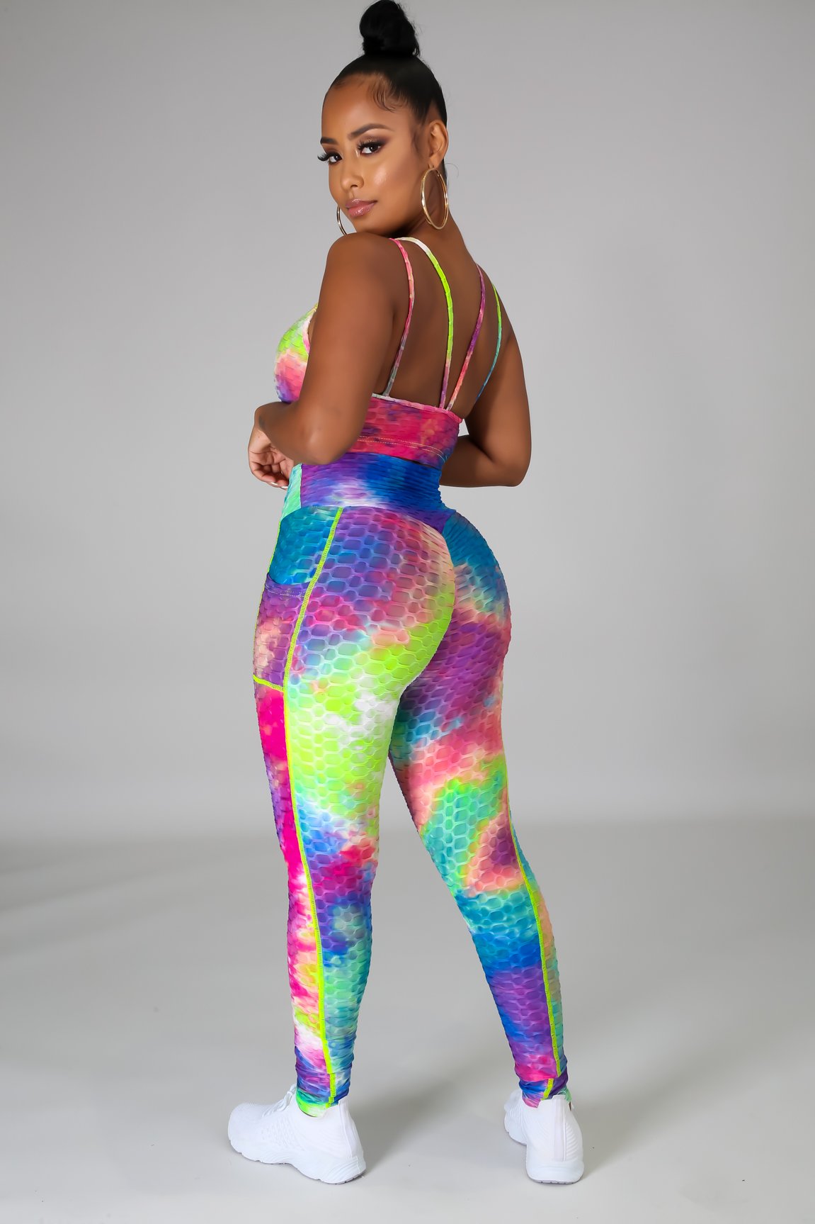 Buy online Set Of 2 Multi Colored Solid Legging from Capris