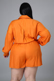 Natalya Plus Jumpsuit Orange- Curve