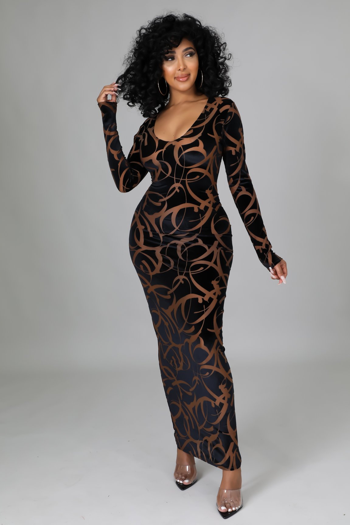 Maia Velvet Dress- Black
