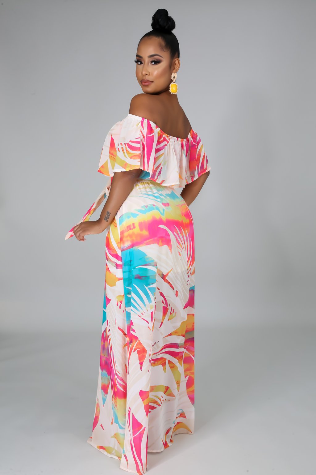 Tropical Vacay Maxi Dress- Multi