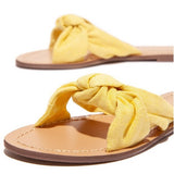 Yellow  Bow Tie Sandals.