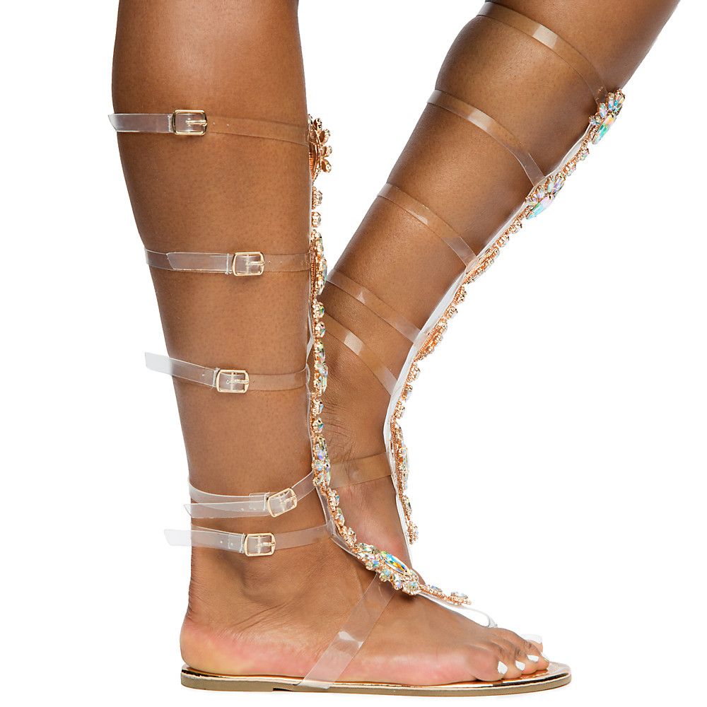 Marlina Rhinestone Gladiator Sandals - Atlanta Shoe Studio