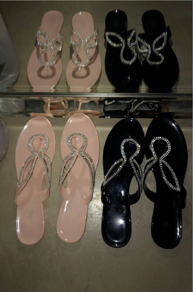 Jodie Rhinestone Swirl Sandals - Atlanta Shoe Studio
