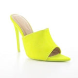 Ceclia Lime Mules - Atlanta Shoe Studio