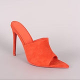 Cecelia Orange Mules - Atlanta Shoe Studio