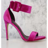 Purple buckle Heel Sandals. - Atlanta Shoe Studio