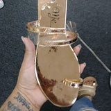 Tammy Rose Gold Single Toe Sandals - Atlanta Shoe Studio