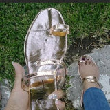 Tammy Rose Gold Single Toe Sandals - Atlanta Shoe Studio