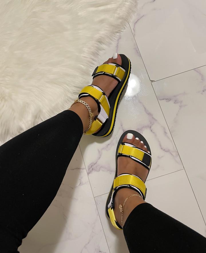 Suzanna Sandals- Yellow - Atlanta Shoe Studio