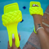 Monique Sandals- Neon Yellow