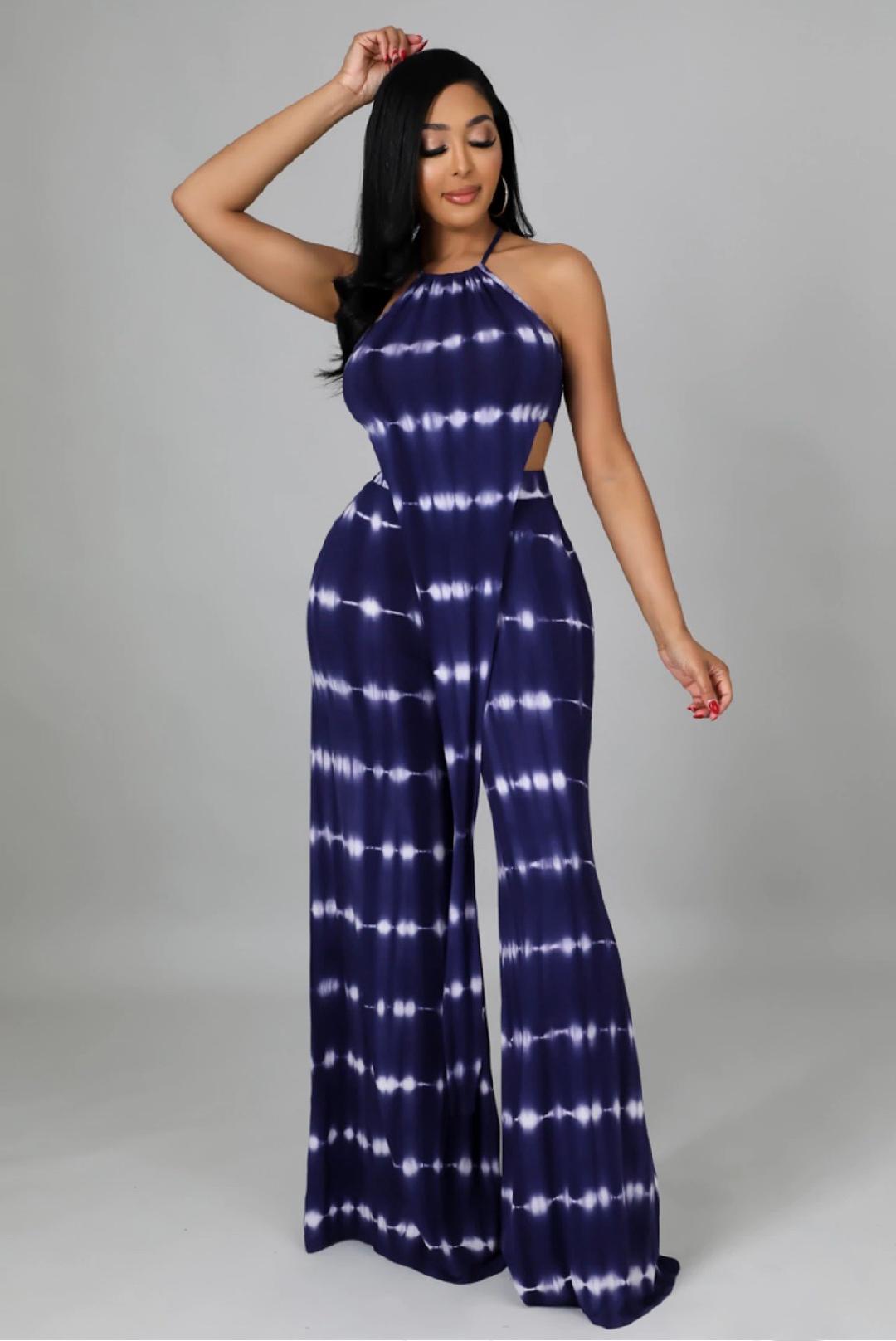 Yours Endlessly Pant Set - Navy