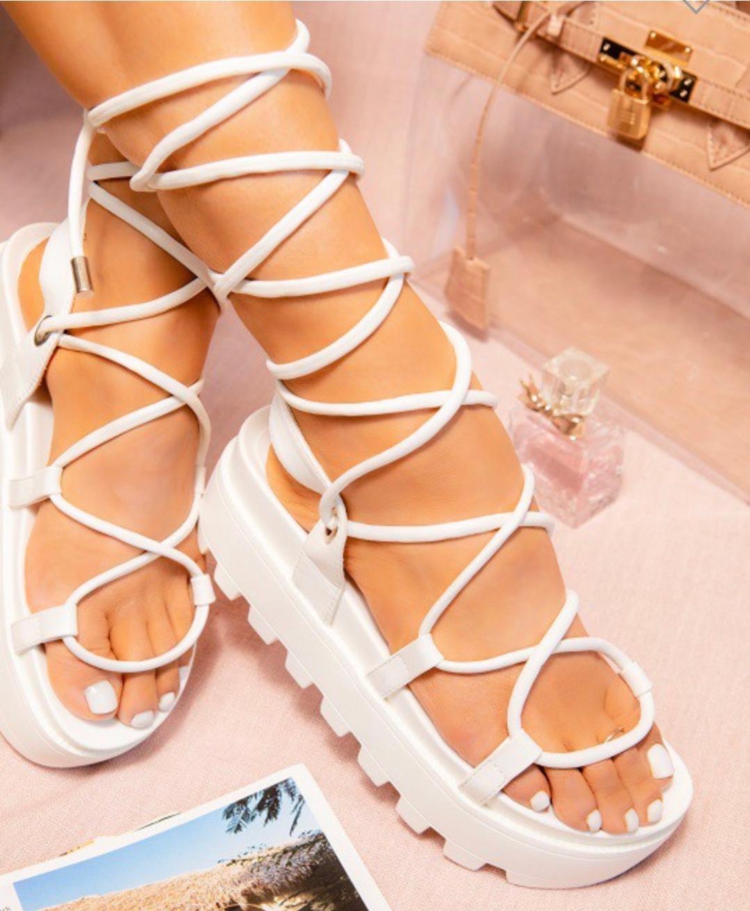 Lacey Sandals- White