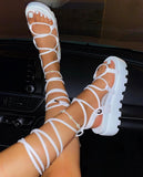 Lacey Sandals- White