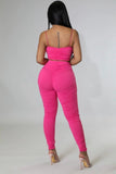 Amber Babe Pant Set- Fuchsia